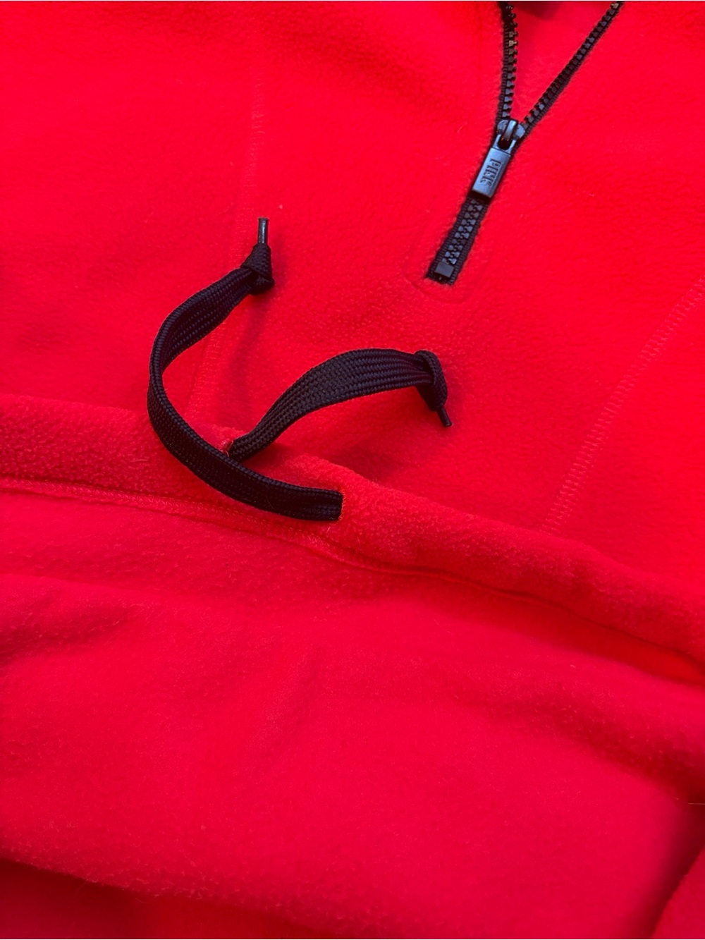 PINK Victoria's Secret Bright Red Zip Pullover - Picture 4 of 4